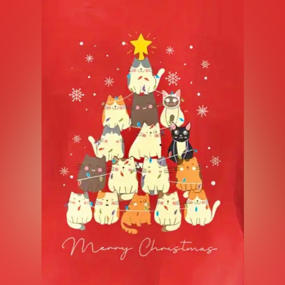 Woman’s Christmas Cat Crewneck Sweatshirt - Picture 2 of 8